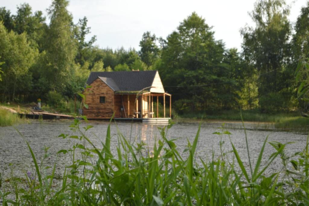 Heather Hut, Off-Grid Cottage On A Pond+2 Ha Darzkowo Kültér fotó
