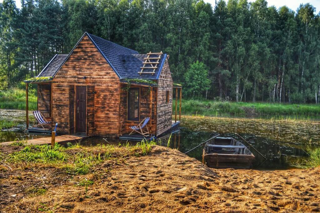 Heather Hut, Off-Grid Cottage On A Pond+2 Ha Darzkowo Kültér fotó